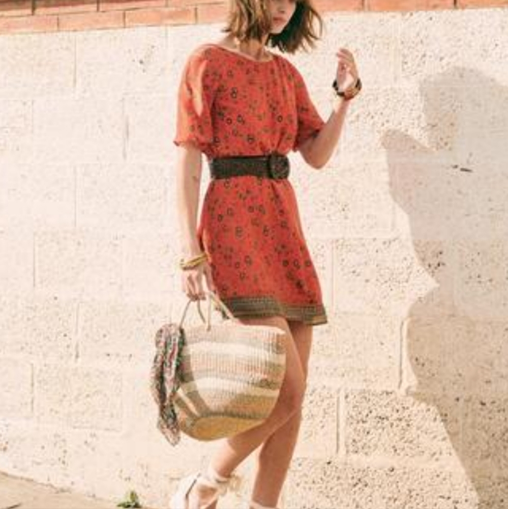 Sezane Fanny silk dress 38